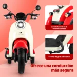 Motobici Eléctrica Honey Whale V1 Rojo - Imagen 5